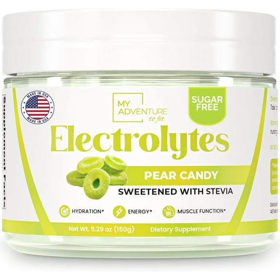 Pear Candy Electrolytes - 37 Servings | Zero Sugar Hydration