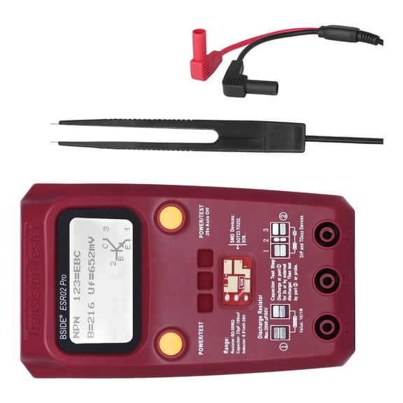 Electrolytic Capacitor Tester With 10+ Hours Lifespans Large LCD Screen For Precise Component Diagnostics