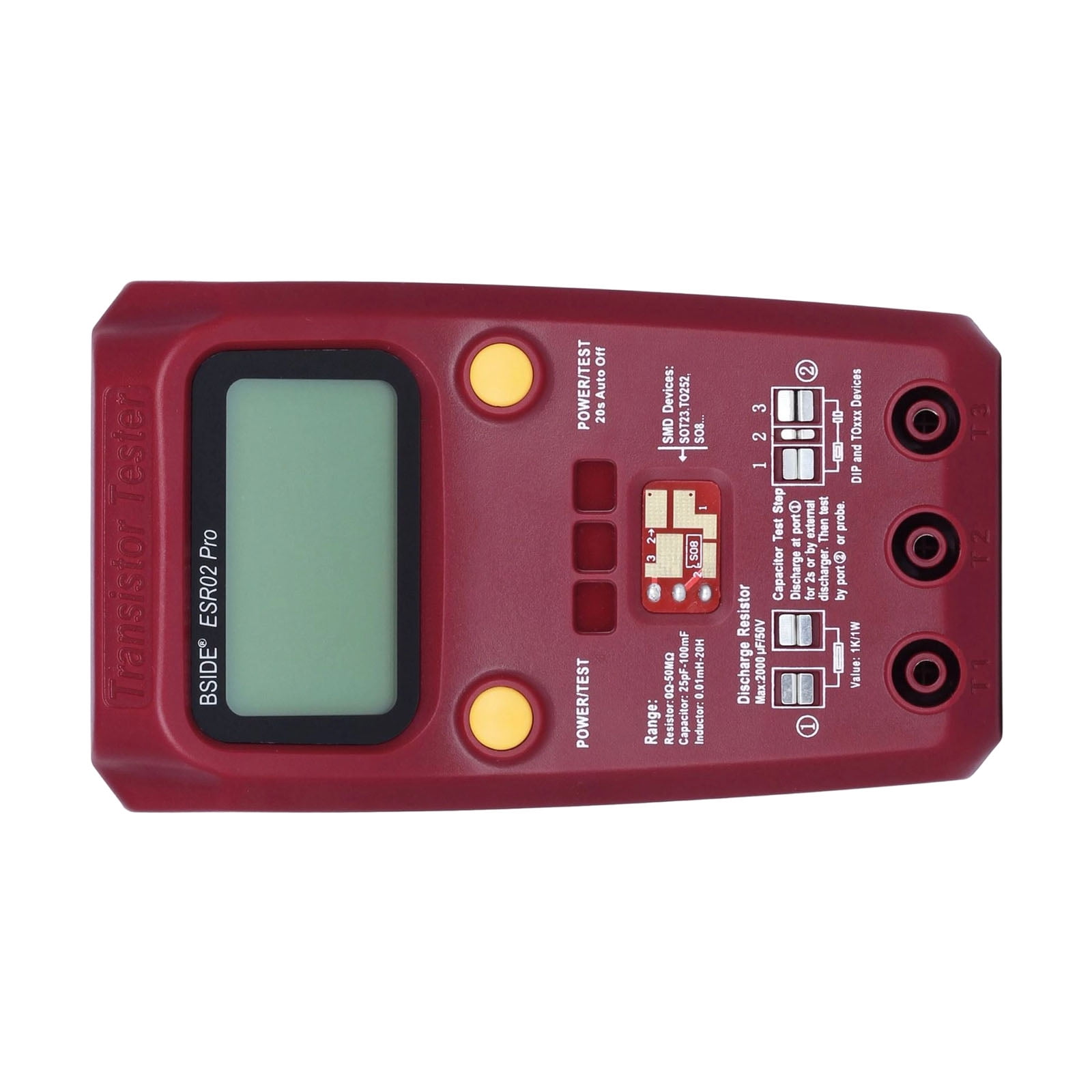 Electrolytic Capacitor Tester With 10+ Hours Lifespans Large LCD Screen For Precise Component Diagnostics