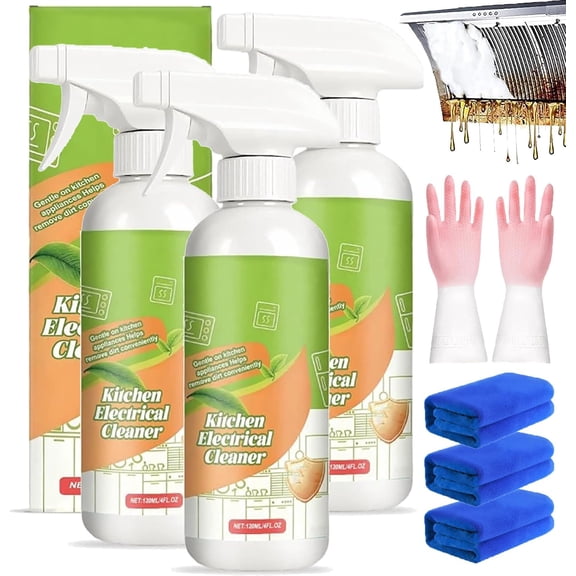 Electrolyzed Ion Kitchen Cleaner Spray, 120ml Multifunctional Kitchen Appliance Cleaner, Multi Purpose Cleaner Grease and Grime, Natural Formula Appliances, for Hold, Oven, Stove, Range Hood