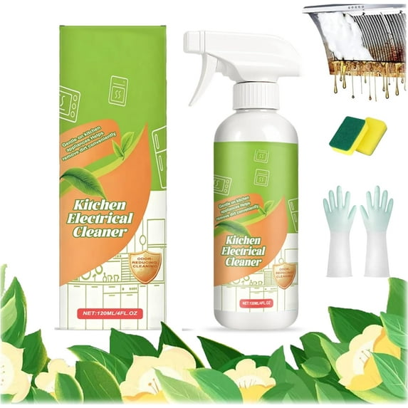 Electrolyzed Ion Kitchen Cleaner Spray 300ml, Kitchen Spray Cleaner for Appliances & Counters, Multi-Purpose Household Cleaning Spray, Fly Cleanse Kitchen Appliance Cleaner (2PCS)