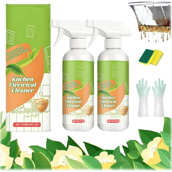 Electrolyzed Ion Kitchen Cleaner Spray 300ml, Kitchen Spray Cleaner for Appliances & Counters, Multi-Purpose Household Cleaning Spray, Fly Cleanse Kitchen Appliance Cleaner (2PCS)