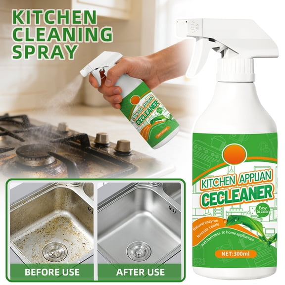 Electrolyzed Ion Kitchen Cleaner Spray, Natural Fly Cleanse For Household Appliances, Oven Stove Range Hood Cleaner, 300Ml Deep Cleaning Odor Removal For Kitchen Use
