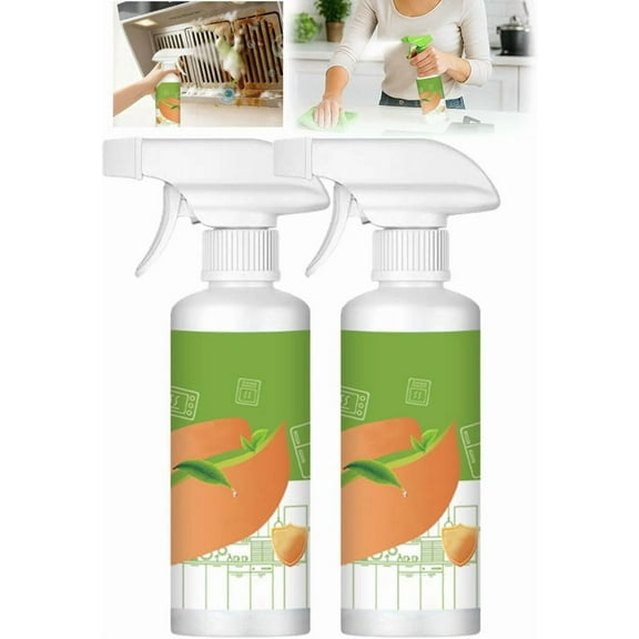 Electrolyzed Ion Kitchen Cleaner Spray, multi-purpose formula effectively removes grime and stains. Convenient handheld cleaner for household and kitchen surfaces, safe for family use.