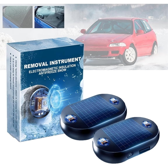 Electromagnetic Car Snow Removal Device,New Solar Drive Snows Removal for Cars,Anti-Freeze Electromagnetic Car Potable Snows Efficient Removal Device,Practical Winter Gifts for Drivers