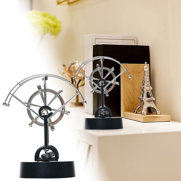 Electromagnetic Perpetual Motion Machine Desktop Ornament Sculpture with Swinging for