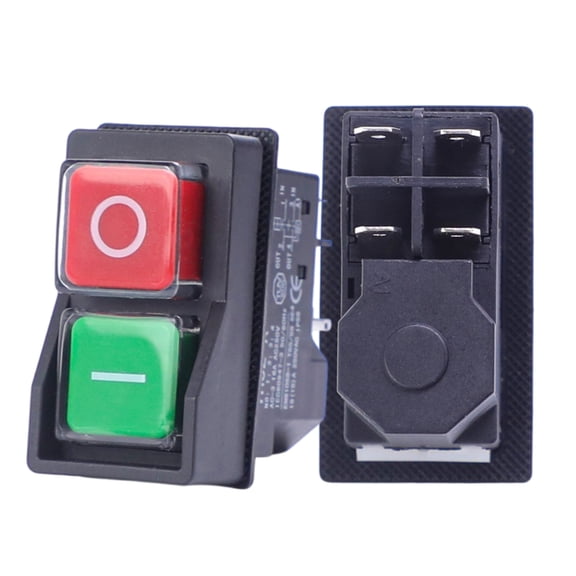 Electromagnetic Push Button Switches 4/5Pin Waterproof Starter Safety Switches for Cutting Machine Tool Equipment