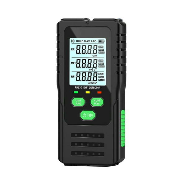 Electromagnetic Radiation Detector 3-in-1 EMF Meter for Electric Field RF 5G Signal Testing with Sound Light Alarm and HD Backlit Display for Home Office Use(RD630)