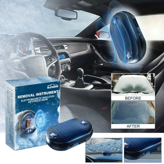 Electromagnetic Wave Anti Freezing and Snow Removal Device, Anti-Freeze Electromagnetic Car Snow Removal Device, Cordless Defroster for Car Windshield