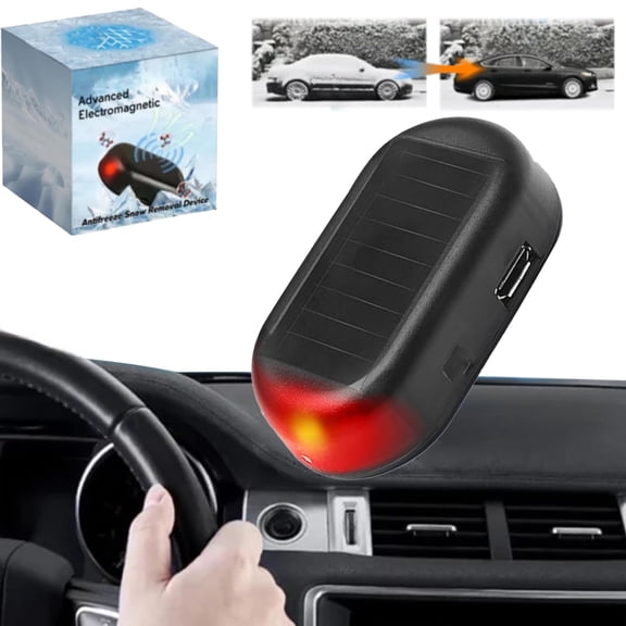 Electromagnetic Wave Antifreeze Instrument,Car Interference Antifreeze Instrument,Universal Solar Car Windshield De-Icer, Reusable Anti-Ice Solution for All Vehicle Safety