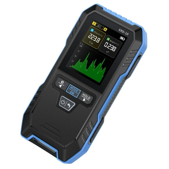 Electromagnetism Radiation Meter With Curved Mode Rechargeable Electromagnetic Field Radio Frequency Detectors For Home Office Specters Hunting