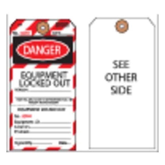 Electromark Danger Tag,5-3/4 x 2-7/8 In,PK100 Y625855