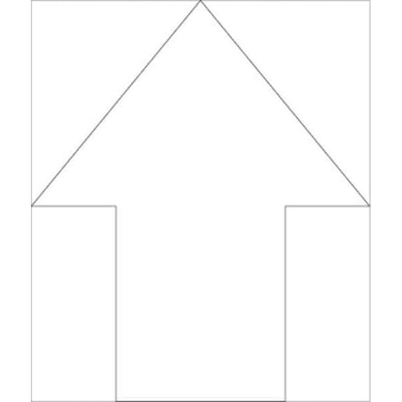 Stencil, Arrow, 24 in Character Height, Not Applicable Font, Polyethylene, Clear