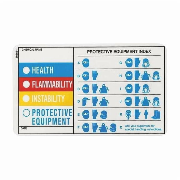 Electromark Label, HMIG, Polyester, 5 in W, 3 in H Y604388