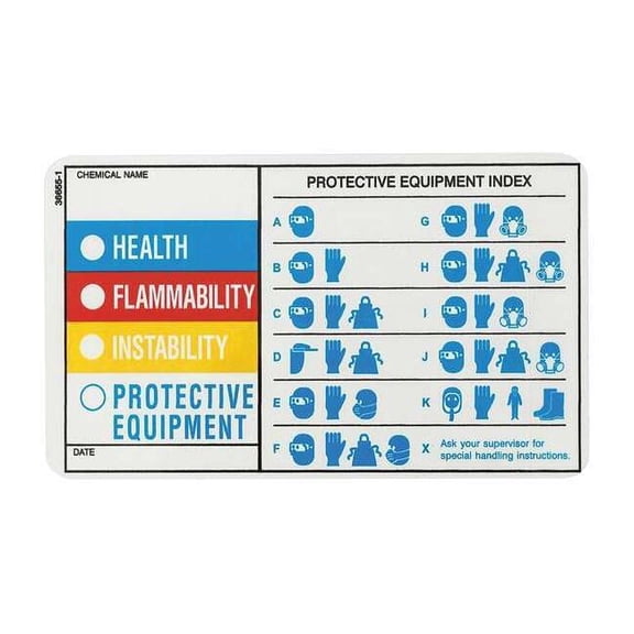 Electromark Label, HMIG, Polyester, 5 in W, 3 in H Y604388
