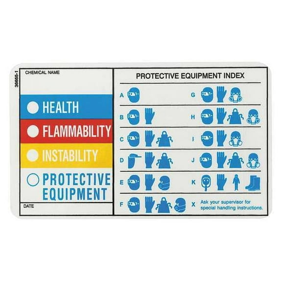 Electromark Label, HMIG, Polyester, 5 in W, 3 in H Y604388