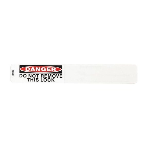 Electromark Padlock Label,3/4 In. H,5 In. W,PK25, Y604357 Y604357