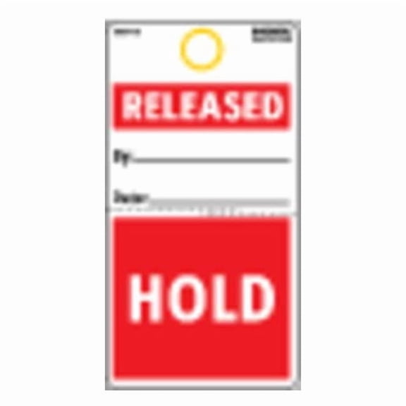 Tag, Released, Cardstock, 5 3/4 in H x 3 in W, White, Rectangle, 25 PK Y602678
