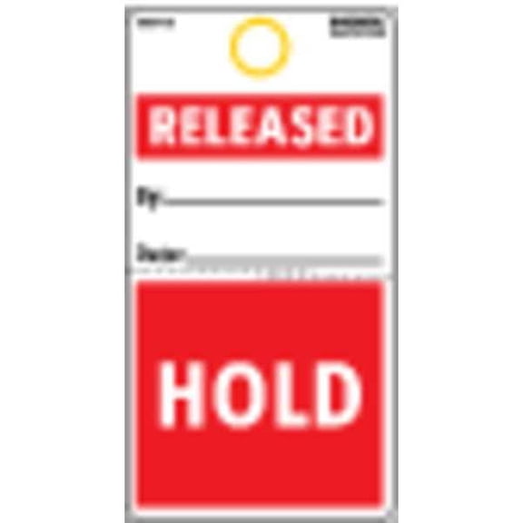 Electromark Qc Tag,5-3/4 x 3 In,R/Wht,Cbl Ties,PK25 Y602678