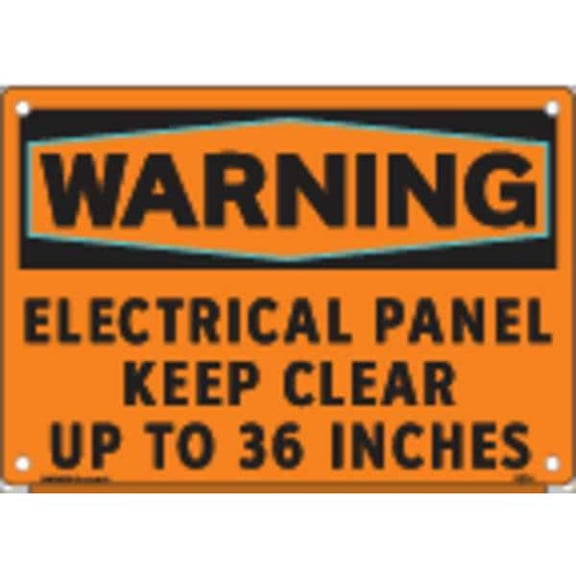Electromark Warning Sign,7 x 10In,BK/ORN,ENG,Text, S214FF S214FF