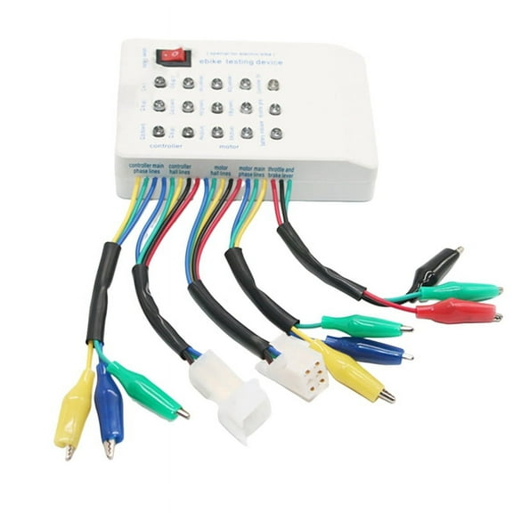 Electromobile Repair Device Scooter Maintenance Detector Brushless Motor Controller 24V/36V/48V/60V/72V E-Bike Tester,1 x Detector,White