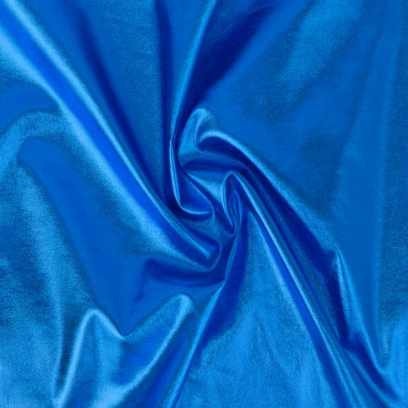 Electron Blue Foil Spandex fabric for fashion and upholstery