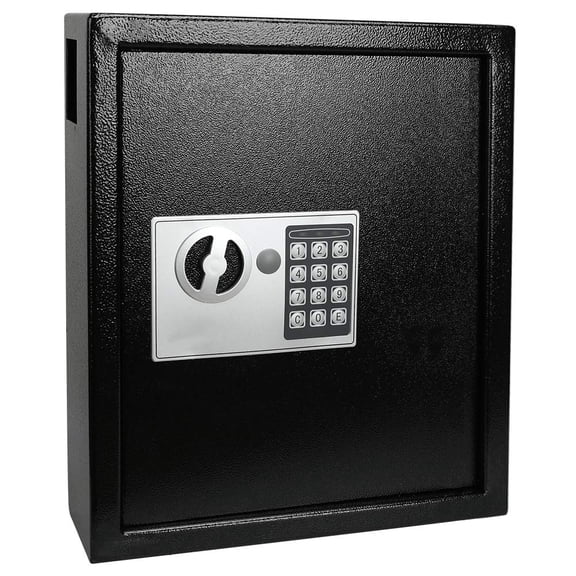 Electronic 40 Keys Cabinet Wall Mount  Digital Key Safe Lock Box Large Security Lockbox For House Heavy Dutybination Stor14.37'' X 11.8'' X3.93'' (black 40 Keys)