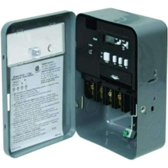Electronic 7-Day Timer - Programmable Time Clock Single Pole Single