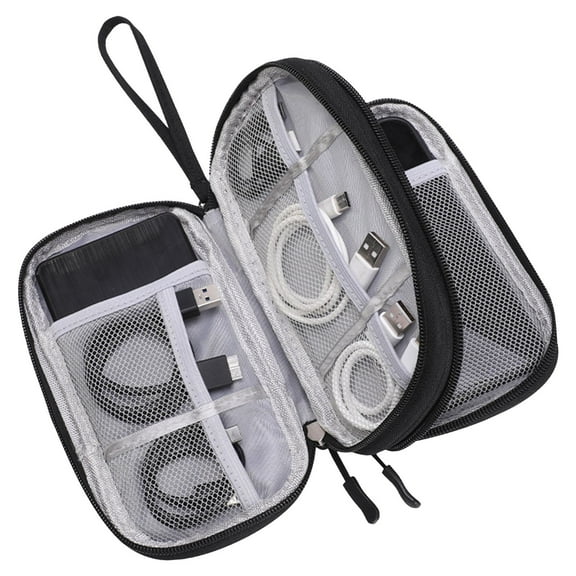 Electronic Accessories Organizer Bag, Travel Storage Pouch for Chargers and Headphones, Portable Cord Keeper for Business Trips and Daily Commute