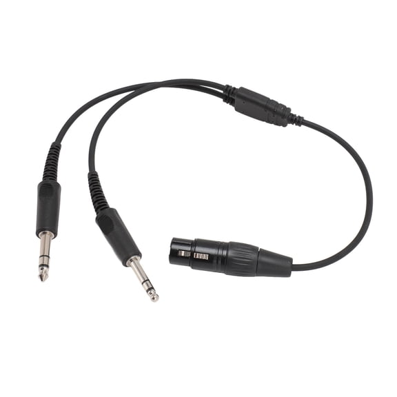 Electronic Accessories XLR To GA Dual Plug Aviation Headset Adapter, 5 Pin XLR To GA Headphone Adapter Shielded Cable Male To Female for Aviation Headset