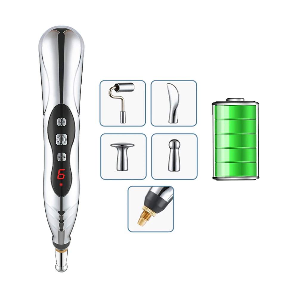 Electronic Acupuncture Pen Electric Massager Meridian Laser Pointer Physiotherapy Equipment Body Back Neck Foot Relaxing Massage