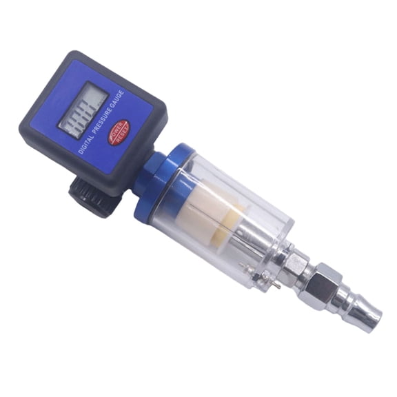 Electronic Air Pressure Regulator Digital Pressure Regulator with 1/4" Connection & Water Oil Separator Filter