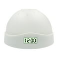 thumbnail image 1 of Electronic Alarm Clock with Colorful Night Light and Star Moon Sky Projection, Semi-Circle Design, Battery Not Included, Digital Desk Clock for Bedroom, Kids Room, Home Decor,White, 1 of 2