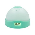 thumbnail image 1 of Electronic Alarm Clock with Colorful Night Light and Star Moon Sky Projection, Semi-Circle Design, Battery Not Included, Digital Desk Clock for Bedroom, Kids Room, Home Decor,Green, 1 of 2