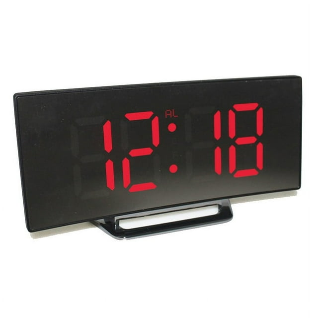 Electronic Alarm Clock Noiseless Design Digital LED Large Display