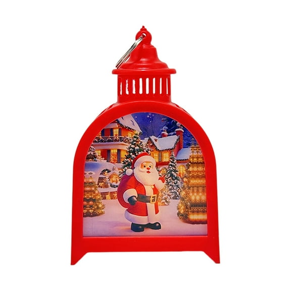 Electronic Ambient Light, Holiday Decoration Lights, Small Oil Lamp Mini Night Light for Christmas, Multicolor Plastic Safe Candle Mood Light with Loop and Button Switch