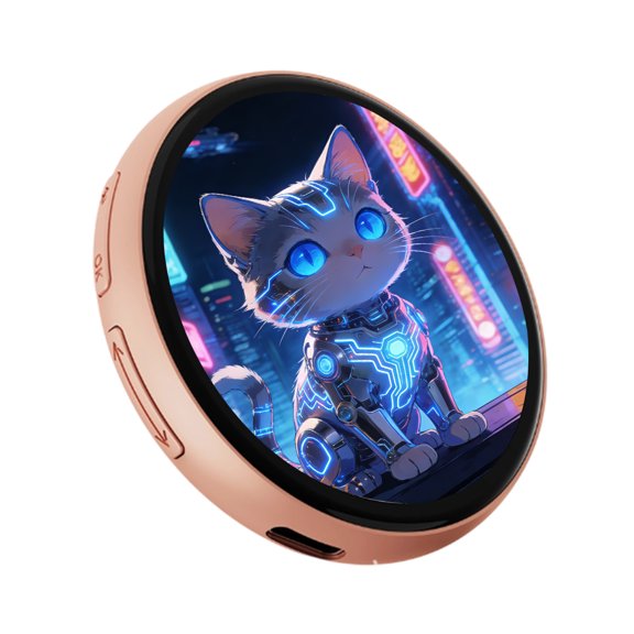 Electronic Anime Pin with HD Touchscreen, Digital Photo Display Badge, Customizable Kawaii Backpack Accessory, Convention Name Tag, LED Gift for Fans