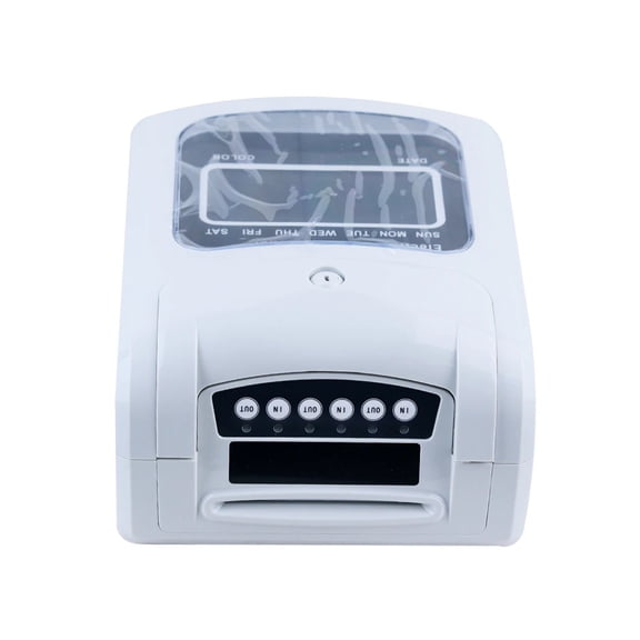 Electronic Attendance Machine Digital Time Recorder Office Staffs Check In Punch Card Clock ID Card Punching Machine
