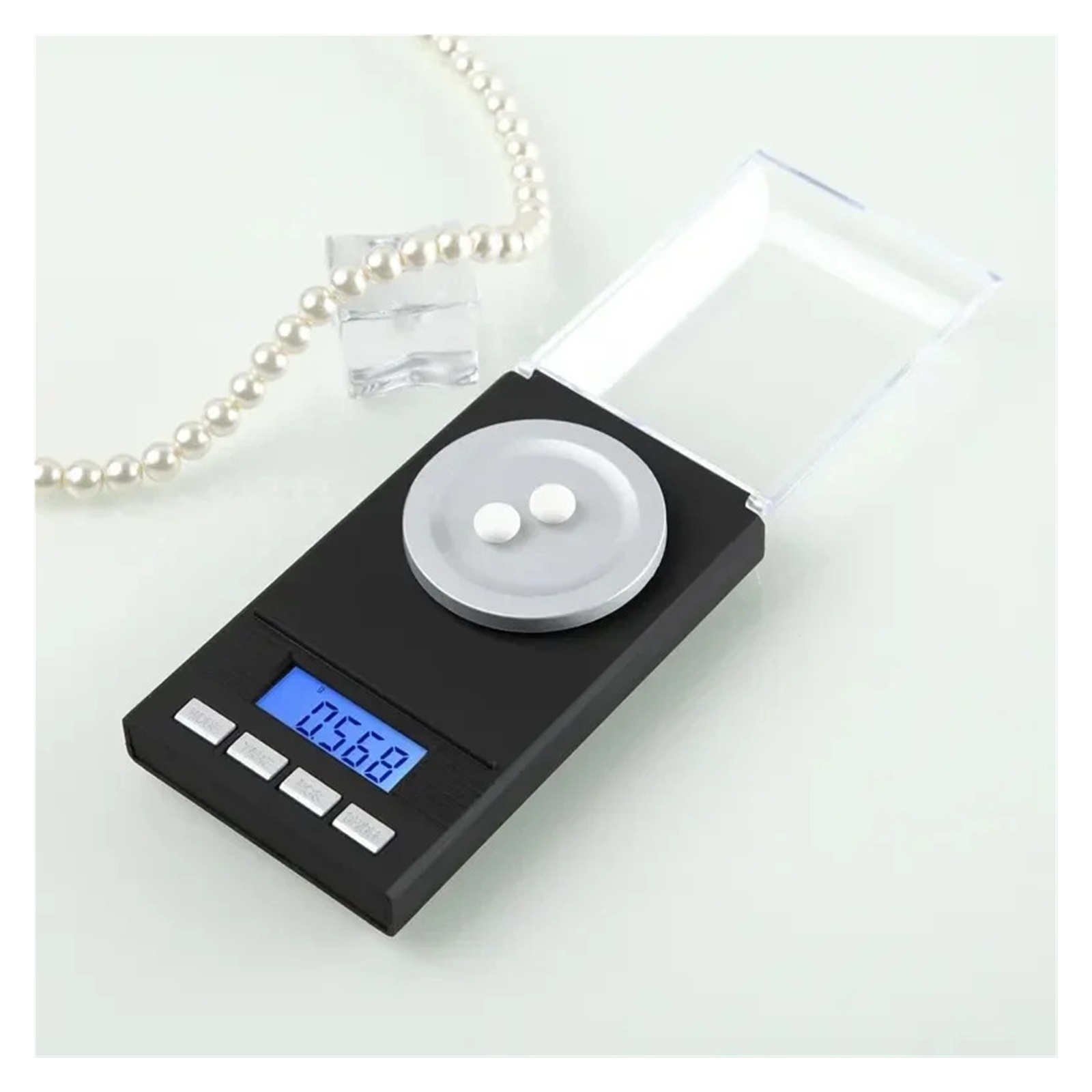 Electronic Balance Scale Kitchen Weighing Powder Milligrams Diamond Carat Jewelry Gold Portable