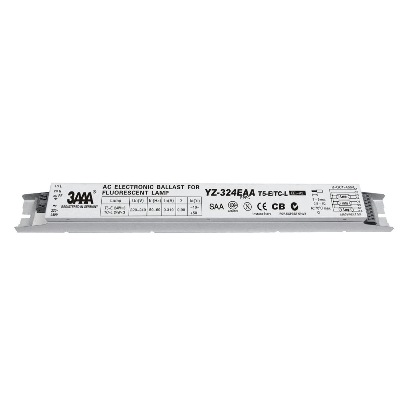Ballast électronique Ballast 3AAA YZ-114EAA T5 14 W 240 V