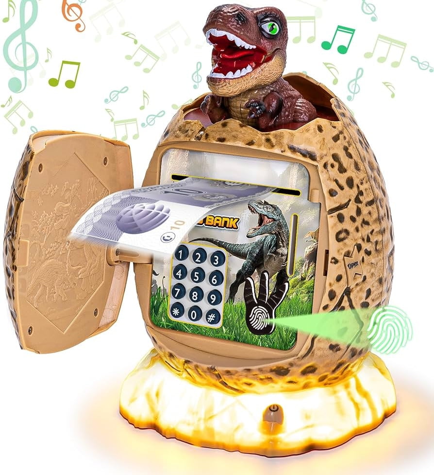 Electronic Bank For Kids Dinosaur ATM Bank Password Cash Coin Can Money Bank Toy For Children