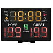 Electronic Basketball Scoreboard, Portable Digital Scoreboard With Remote for Multisports Indoor Outdoor US Plug