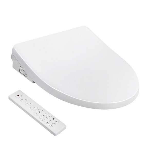 Electronic Bidet Toilet Seat, Bidet Toilet Seat with Wand Cleaning, Bowl Mist, LED Light, Quiet Operation, Wireless Remote, Temperature Control Wash