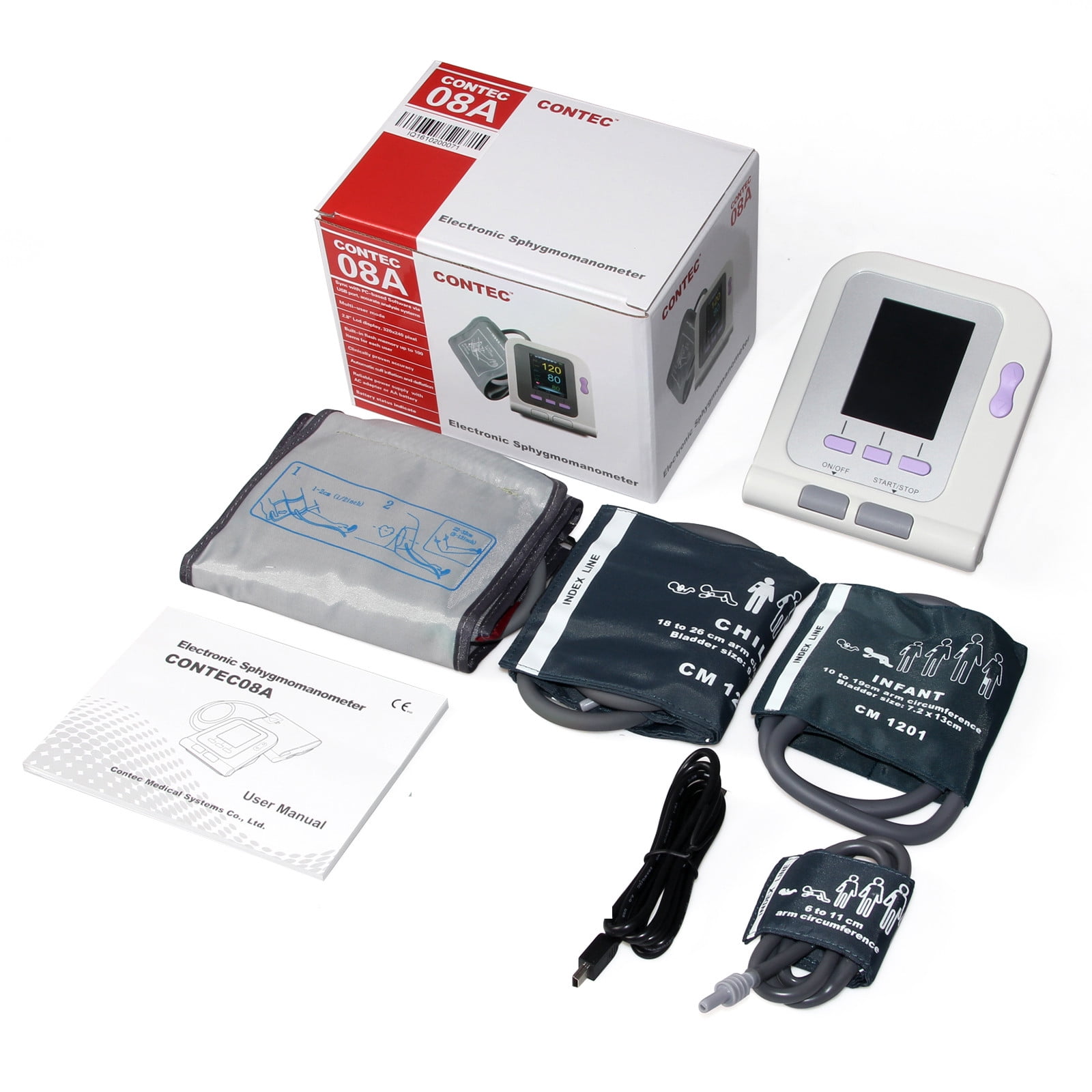 Electronic Blood pressure monitor with 4 cuffs Adult child infant 