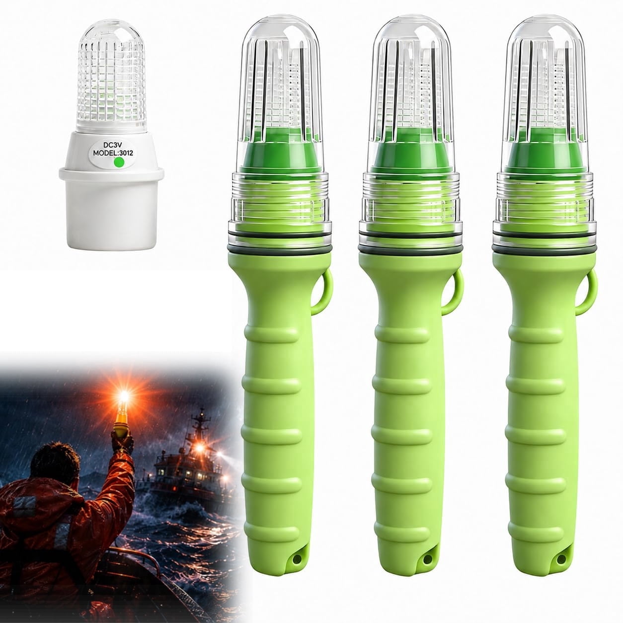 Marine Emergency Signal Light, Electronic Boat Flare LED Strobe Light ...