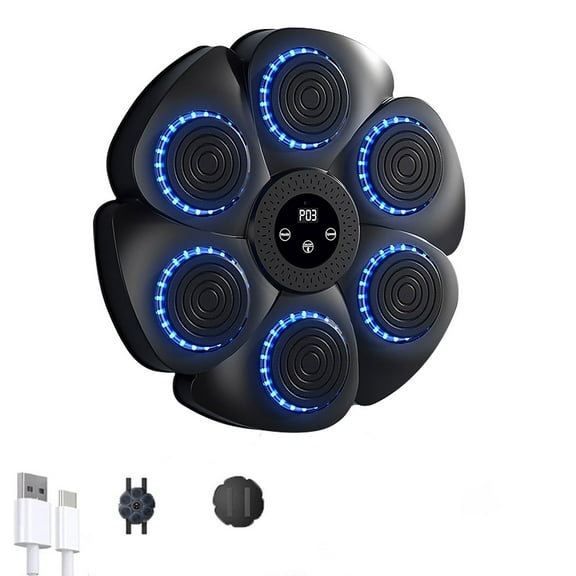 Electronic Boxing Music Workout Machine,Smart Boxing Machine with Gloves ,Wall Mounted Boxing Wall Target Training Punching Equipment, for Adults, Wall Punching Bag For Home Exercise