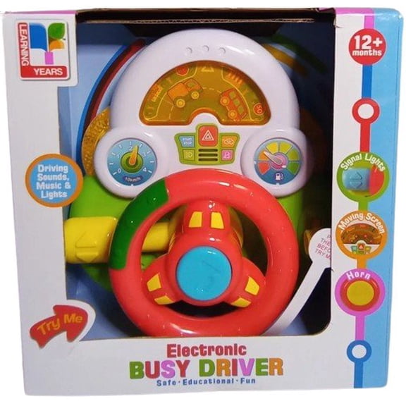 Electronic Busy Driver Educational Baby Kids Learning Wheel Toy By Learning Year