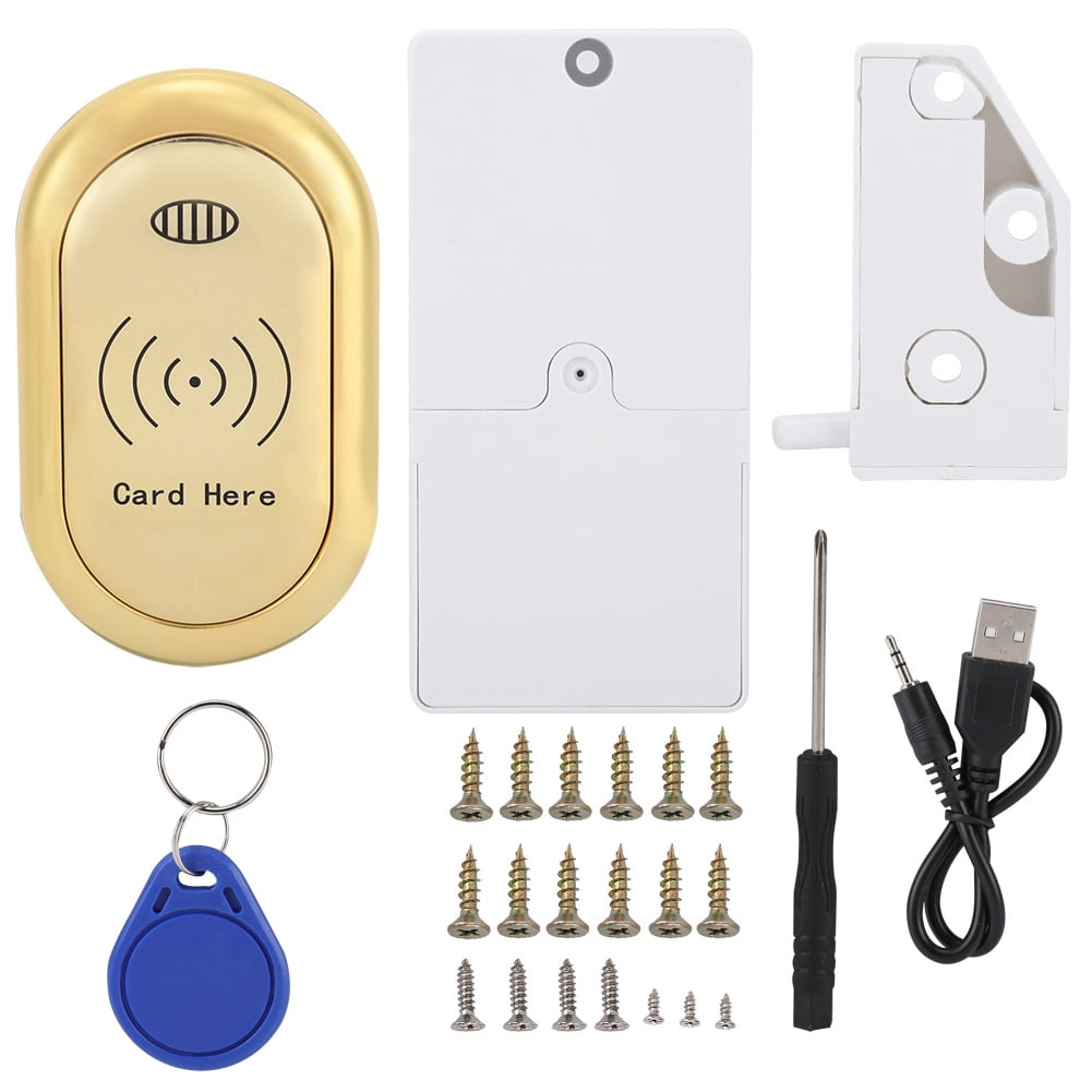 Electronic Lock Intelligent Button Card Lock (Golden)