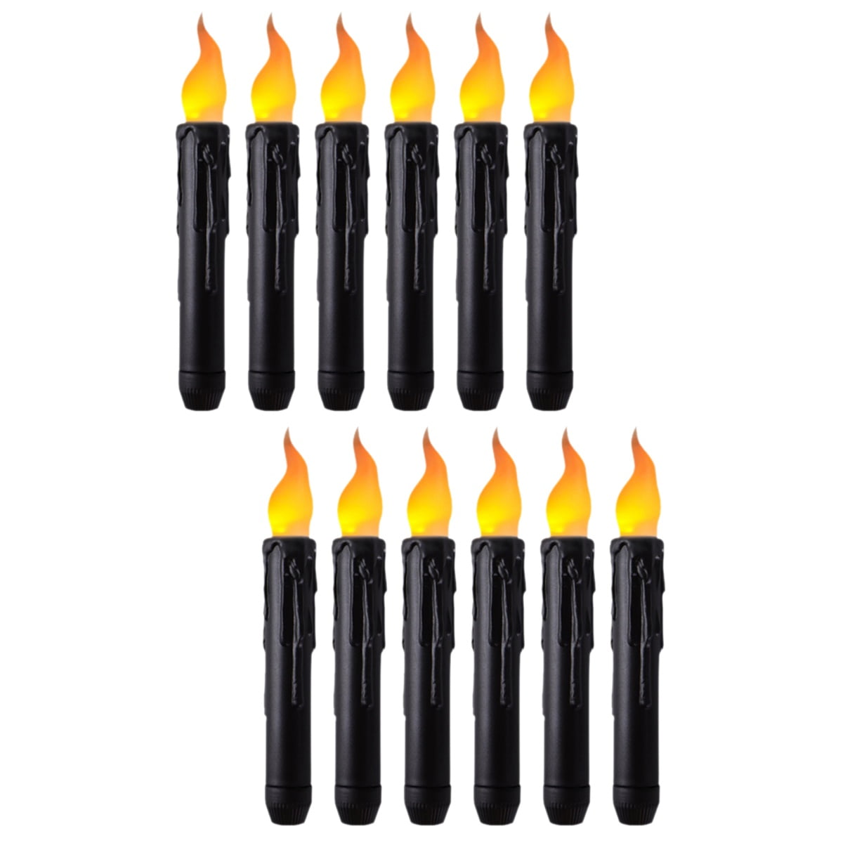 Electronic Candle 12 Pcs Battery Candles Operated Batteries Taper