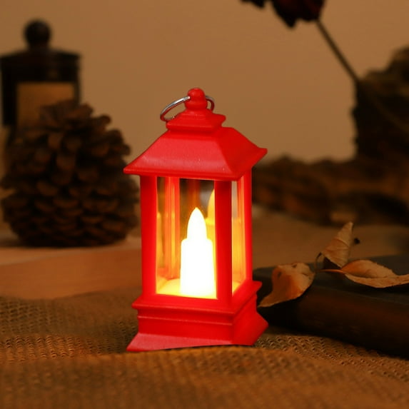 Electronic Candle Ambient Light Christmas Small Oil Lamp Mini Light Candle Night Light Holiday Ambient Decoration Lights 3.74"x1.65"x1.65" Real Warm Color for Festival Wedding Home Party Decor